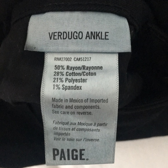 Paige Verdugo Ankle Black Jeans - Picture 7 of 7